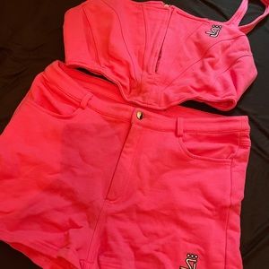 Shane justin pink two piece set